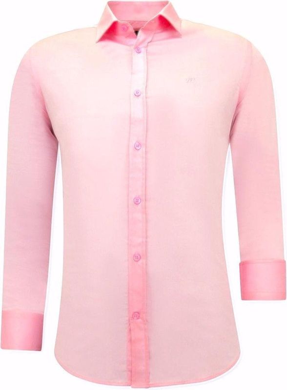 Tony Backer - 3071NW - Satijn Hemd - Roze - Slim Fit