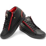 Heren Sneaker - Cesar Black Red- CMS98 - Zwart