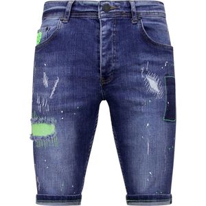 Exclusieve Slim fit Korte Broek Heren - 1044 - Blauw