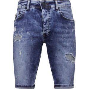 Exclusieve Korte Broek Heren Slim fit- 1054 - Blauw