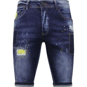 Jeans Short Heren Stretch - 1052 - Blauw