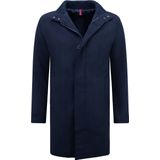 Enos - Korte Heren Winterjas - Gewatteerd - Blauw - Model 7015