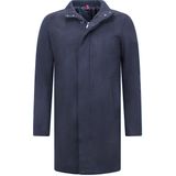 Enos - Korte Heren Winterjas - Gewatteerd - Blauw - Model 7015