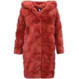 Gentile Bellini - Faux Fur Jas - Bordeaux - Dames - Met Capuchon