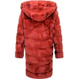 Gentile Bellini - Faux Fur Jas - Bordeaux - Dames - Met Capuchon