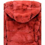 Gentile Bellini - Faux Fur Jas - Bordeaux - Dames - Met Capuchon