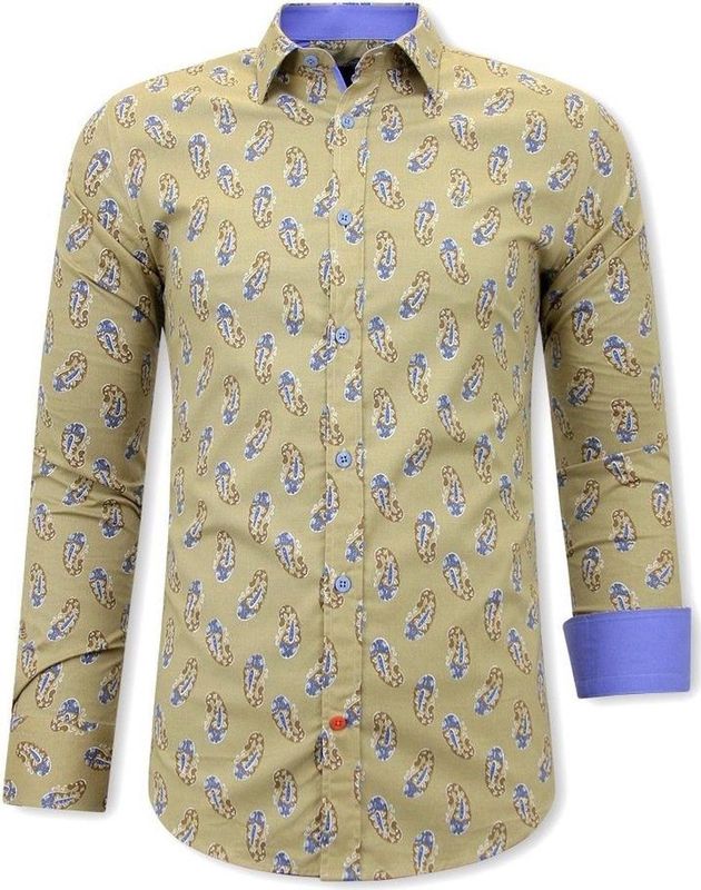 Gentile Bellini - Getailleerd Overhemd - Kleurrijk - Slim Fit - Lange Mouwen