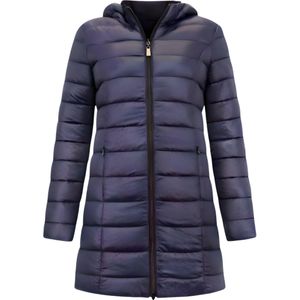 Gentile Bellini Lange puffer jas met capuchon slim fit