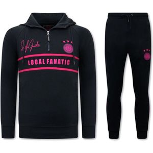 Heren - Trainingspak - Blauw / Roze - Polyester