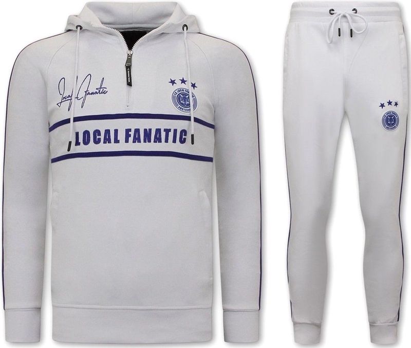 Local Fanatic - UFC Ultimate Championship - Joggingspak - Wit - Katoen/Polyester