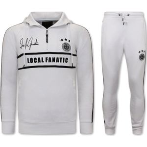 Local Fanatic - Double Line Signed - Trainingspak - Wit / Zwart - 84% Katoen