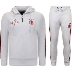 LF Amsterdam - Trainingspak - Hooded Ribbon - Wit - Katoen / Polyester
