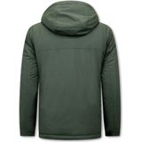 Heren Anorak Winterjas met Bontkraag - Groen