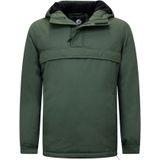 Heren Anorak Winterjas met Bontkraag - Groen
