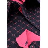 Gentile Bellini - Slim Fit Overhemd - Navy - Business Overhemden Heren