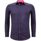 Gentile Bellini - Slim Fit Overhemd - Navy - Business Overhemden Heren