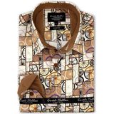 Gentile Bellini - Overhemd - Vogel Veer Print - Wit - Slim Fit - Strijkvrij