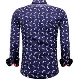 Gentile Bellini - Overhemd - Blauw - 97% Katoen - Slim Fit - Lange Mouwen