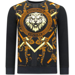 Tony Backer Sweater met print gouden leeuw