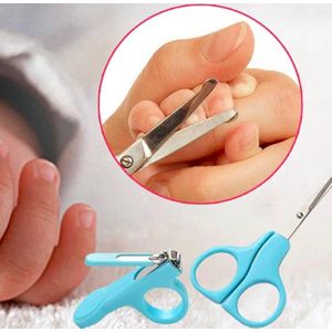 2 Delige Baby Manicure set - Veiligheidsschaartje - Mini Nagel Knipper - Blauw