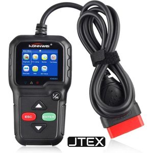 JTEX® KW680 OBD Scanner - OBD2 - EOBD - Diagnose apparatuur - Motorstoring Codelezer - OBD-scanner