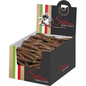 Ebi Salamini sausage string beef, prijs is per doos vol.