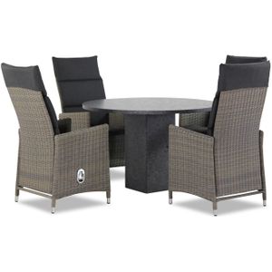 Garden Collections Madera/Graniet 120 cm dining tuinset 5-delig