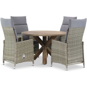 Garden Collections Madera/Sand City rond 120 cm dining tuinset 5-delig