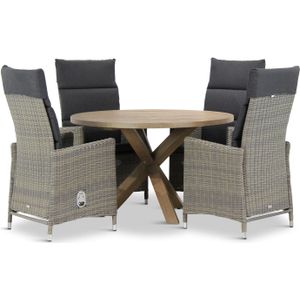 Garden Collection Madera/Sand City rond 120 cm dining tuinset 5-delig