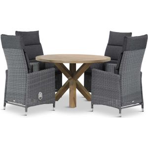 Garden Collections Madera/Sand City rond 120 cm dining tuinset 5-delig