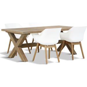 Hartman Sophie teak/Oregon 200 cm dining tuinset 5-delig