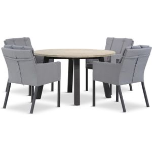 Lifestyle Parma/Derby 130 cm rond dining tuinset 5-delig