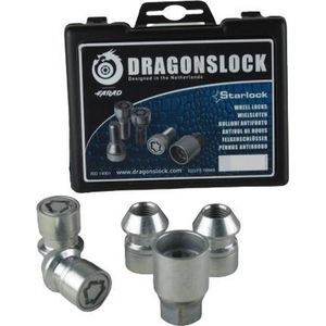 Dragonslock Velgenslot - Wielslot Set Geschikt Voor De Geschikt Voor De Range Rover Evoque Vanaf 2011 - Verzinkt - Kleur Grijs