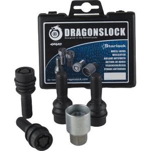 Dragonslock Velgenslot - Wielslot Set Volkswagen Amarok Van Elk Bouwjaar - Verzinkt - Zwart Gecoat - Beste Keus