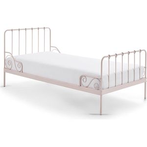 1-Persoonsbed Mees Roze - Metaal - Hoogte 95 cm