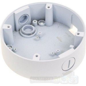 Opbouwdoos Voor Dome Camera - Klein - Aluminium - Wit - Sokkel - Diameter 9,3 cm - Inclusief Schroeven