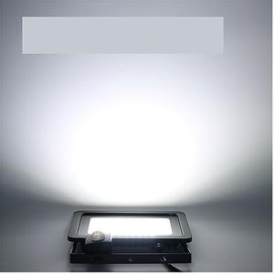 LED-schijnwerpers, 30W 50W 100W Inductie Led-schijnwerper Met Verstelbare PIR Sensor Schijnwerper Straat Plein Buitenverlichting Helder Werklicht (Color : White, Size : 100W)
