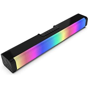 Soundbar RGB Lantern Desktop Bar Luidspreker 20 Watt USB Subwoofer TV Glasvezel Bluetooth -audio