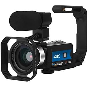 Videocamera 4K videocamera camcorder 5 6mp WiFi Night Vision Beauty Light Touch Screen Digitale Vlogging Camera (Size : 32GB SD Card, Color : K1 Blue)