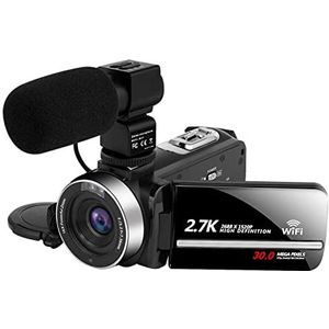 Videocamera Digital Video Camera Camcorder 2.7K Camcorder For Vlogging 3 0MP 16X Digital Zoom 3.0Inch Wifi Function Video Cameras With Audio/video (Size : 32G SD Card, Color : DV02-Mic)