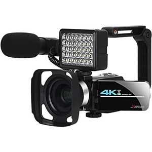 Videocamera 4K -videokamcorder met microfoon Wifi 56mp Live streaming 18x 270 graden rotatie touchscreen nachtzicht visie HD Recordercamera (Size : 64 G SD Card, Color : AF2 Camera Kit)