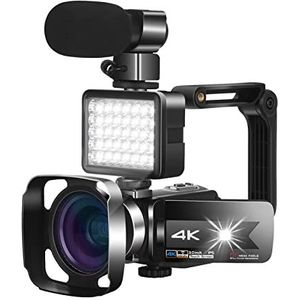 Videocamera Video camera 4K vlogging camcorder for live stream wifi afstandsbediening Night Vision Touch Screen Fotografie Take Foto (Size : 32GB SD Card, Color : K1 Kit-Gray)