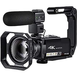 Videocamera VIDEO CAMCOORD 4K vloggingcamera met externe microfoon AC7 10x Optische zoom vol HD Camara's for vlog -opname (Color : Bundle A)