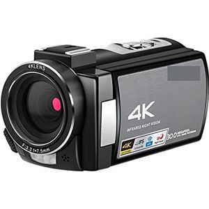 Videocamera Camcorders videocamera 4k professional for blogger, Ae8 ir Nachtzicht wifi vlogging camera vol Hd Digitale camera's met microfoon (Color : Standard)