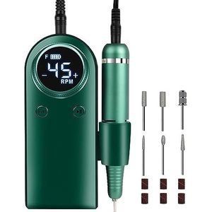 Elektrische nagelboor, 45000 RPM Elektrische Nail Boor Machine Oplaadbare Nail Filer for Acryl Nail Gel Nagels Manicure Pedicure Polijsten Vorm Gereedschap Gemakkelijk te gebruiken, voor acryl- en gel