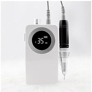 Elektrische nagelboor, 35000 RPM draagbare elektrische nagelboormachine, oplaadbare draadloze elektrische manicureset for nagelgereedschap Gemakkelijk te gebruiken, voor acryl- en gellak