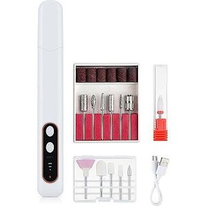 Elektrische nagelboor, Elektrische nagelboormachine, draadloos draagbaar met max. 15000 RPM, lichtgewicht ontwerp, professionele nagelboor Perfect cadeau for nagelliefhebbers Gemakkelijk te gebruiken,