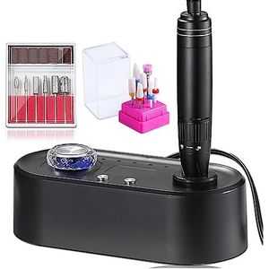 Elektrische nagelboor, 40000 RPM nagelboormachine, elektrische nagelvijl met LCD-snelheidsdisplay, manicure en pedicure Efile Drill for acrylnagels Gemakkelijk te gebruiken, voor acryl- en gellak (Co