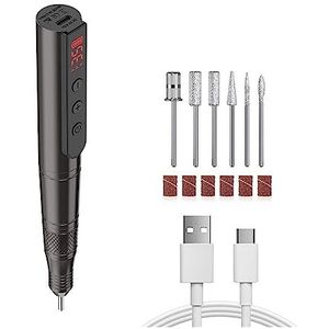 Elektrische nagelboor, 35000 RPM elektrische nagelboormachine for acryl nagel gel polish, professionele nagel draaibank nagels accessoires en gereedschap Gemakkelijk te gebruiken, voor acryl- en gella