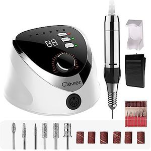 Elektrische nagelboor, Elektrische nagelvijl, nagelboren for acrylnagels, professionele gelnagelkit, draagbare Efile-nagelboormachine met LED-display, nagelboormachine, manicure-pedicuretool Gemakkeli